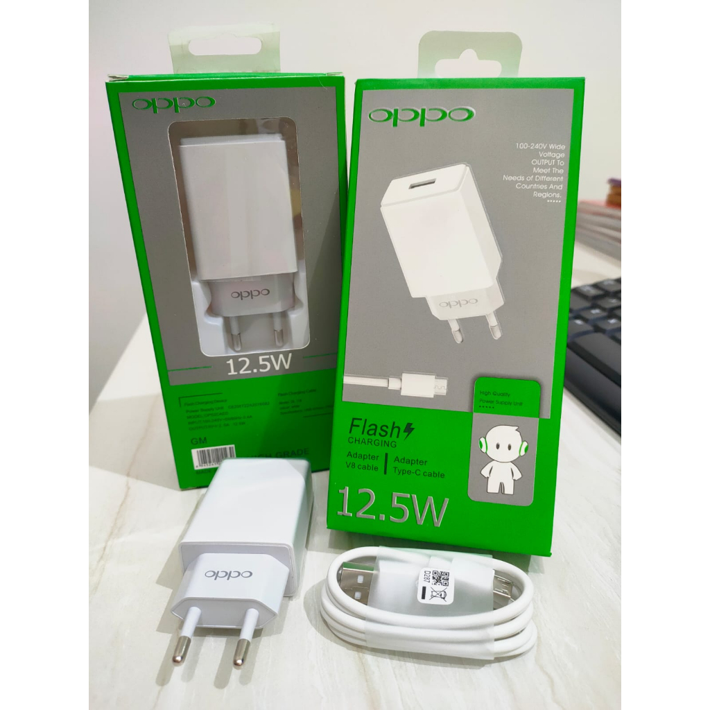 TC TRAVEL CHARGER OPPO AK-933 12.5W ORI 100% 2A 1USB MICRO &amp; TIPE C FAST CHARGER