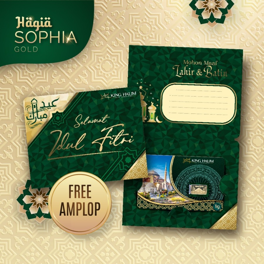 King Halim Ucapan Selamat Idul Fitri HAGIA SOPHIA Free Amplop