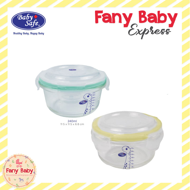 BABY SAFE GLASS CONTAINER 240ML | FC008