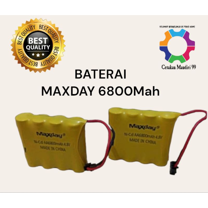 Baterai Rc Ni-Cd AA Sony/MAXDAY 6800 Mah 4.8 V Soket Hitam Baterai Mainan Mobil Remote Control