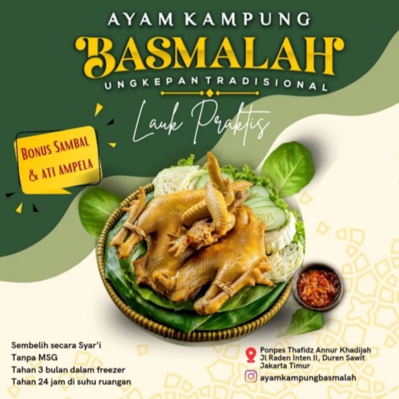 

Ayam Kampung Ungkep Basmalah Frozen 1 ekor