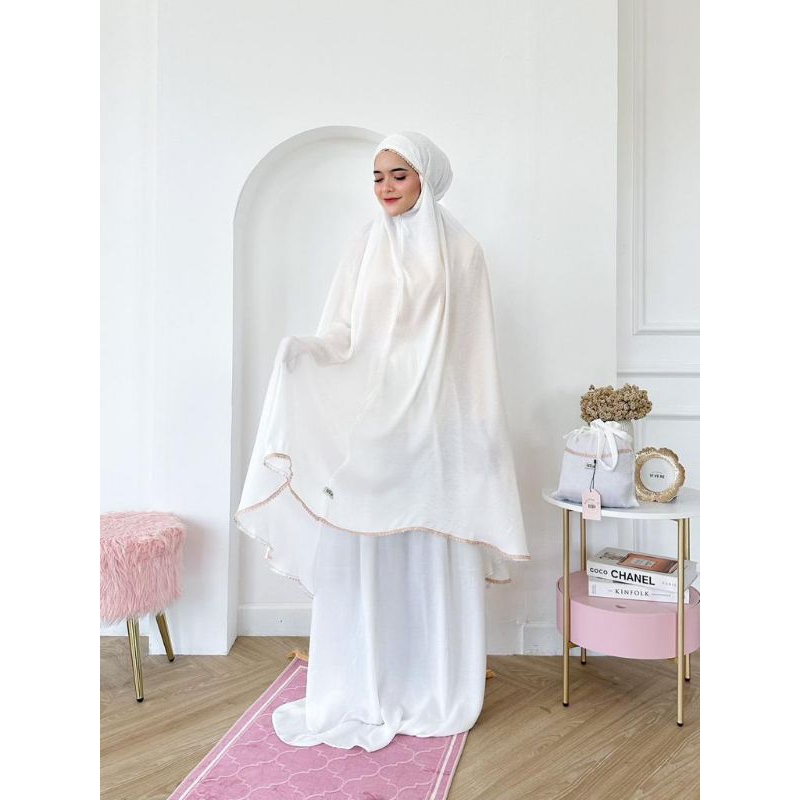 MUKENA SILK BY HD.ID/ MUKENA JUMBO MEWAH UNTUK LEBARAN