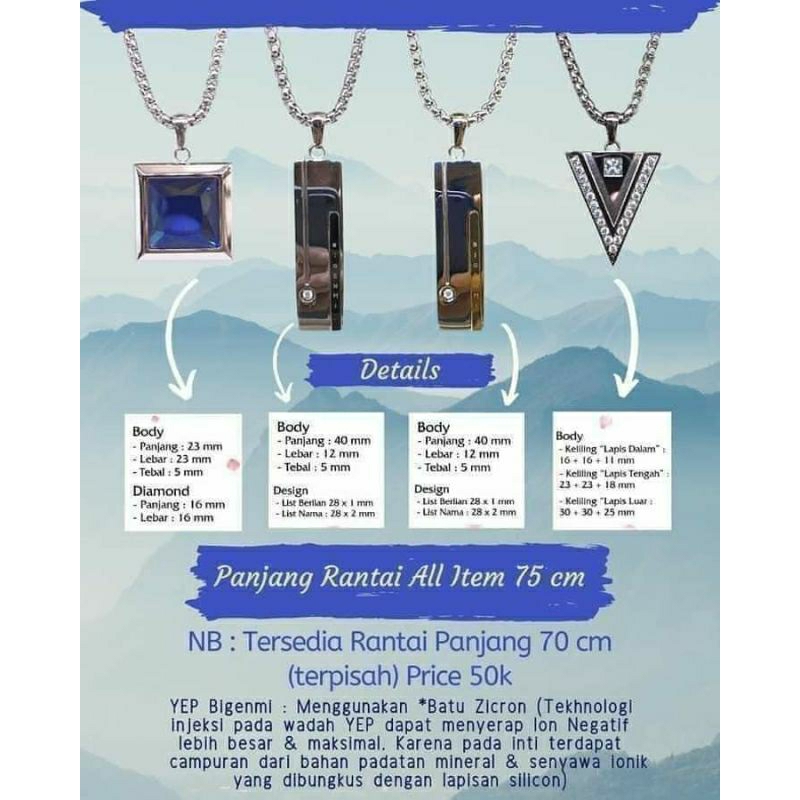 kalung kesehatan (pendant) bigenmi