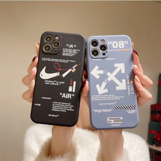 Case Liquid Xiaomi Redmi Note 11 Note 11S Note 11 Pro 4G 5G Casing White OFF X Nike Hybrid Dove With pelindung kamera