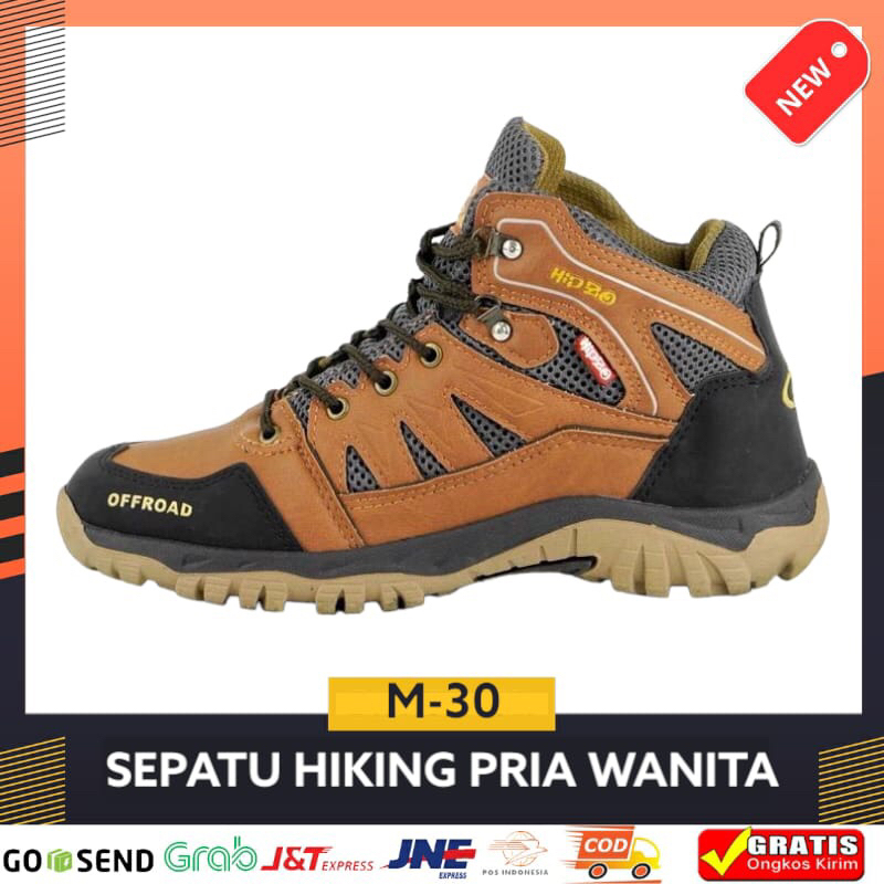 Sepatu Hiking Pria Wanita Hipzo M-30 Sepatu Boots Sepatu Gunung Anti Slip Berkualitas