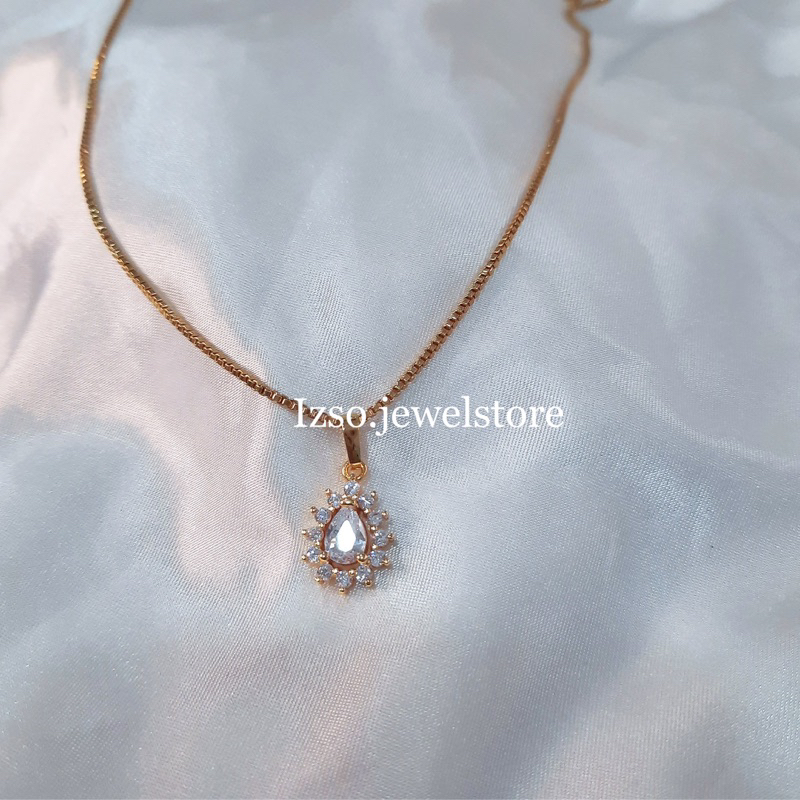 IZSO Kalung Zanetta Kalung Anti Karat Cubic Zirconia Crystal