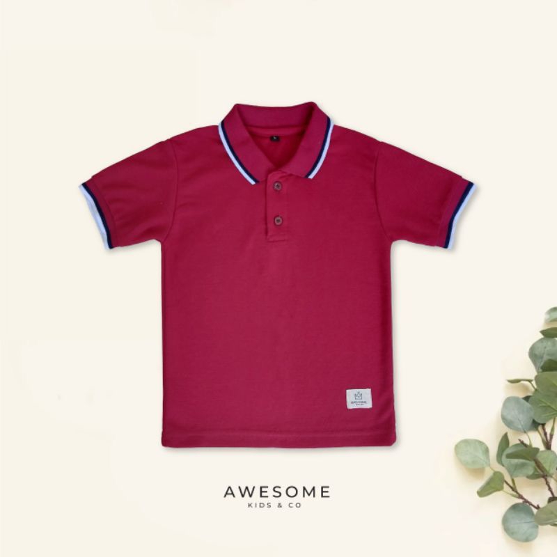 KAOS POLO STRIPE BY AWESOME