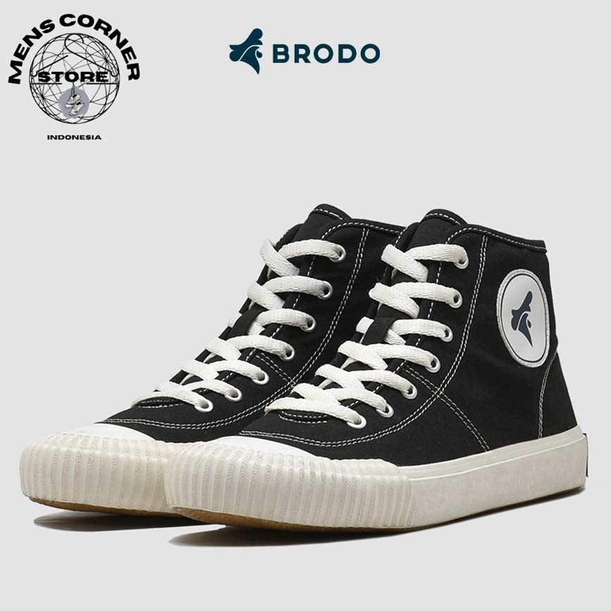 Sepatu BRODO - Sepatu Vulcan Hi Black WS