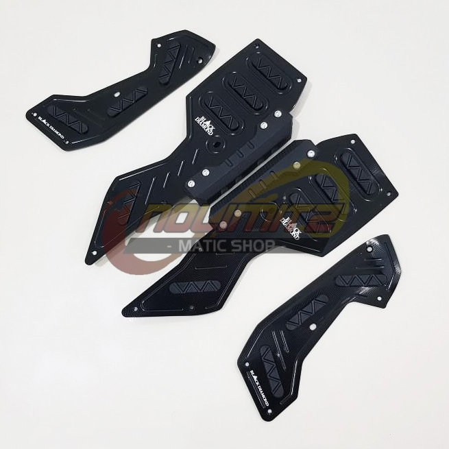 Floorboard Black Diamond Bordes Karpet Pijakan Kaki CNC New Yamaha NMAX 2020 UP Connected