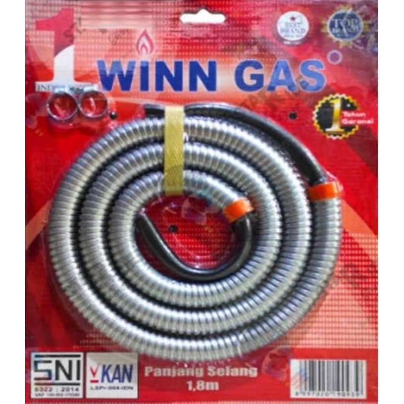 REGULATOR GAS ELPIJI STARCAM SC 23 S NON METER + SELANG FLEXSIBEL WIN GAS