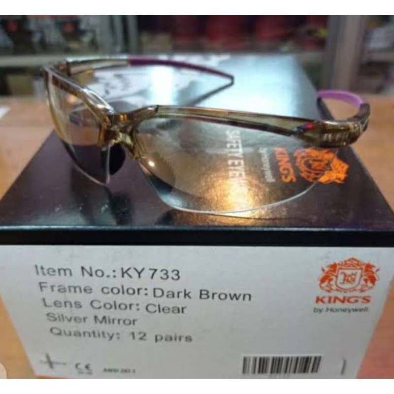 (UTC) Kacamata safety King KY 733 clear/silver mirror