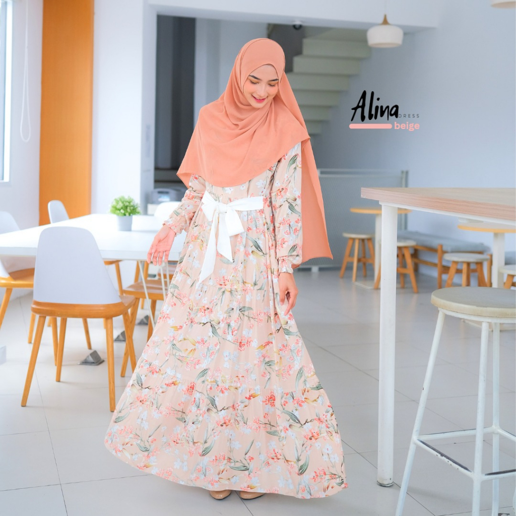 Riskirich Alina Gamis Homedress Busui Rayon Premium Super Nyaman Termurah