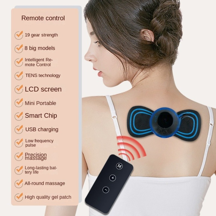 Alat Pijat Elektrik Tempel Terapi Leher Punggung Electric Massager - XY-668 - Black