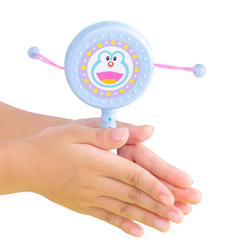 TokoPapin Mainan Rattle Stick Anak Bayi Bunyi Drum Shaker Peluit Tongkat Genggam