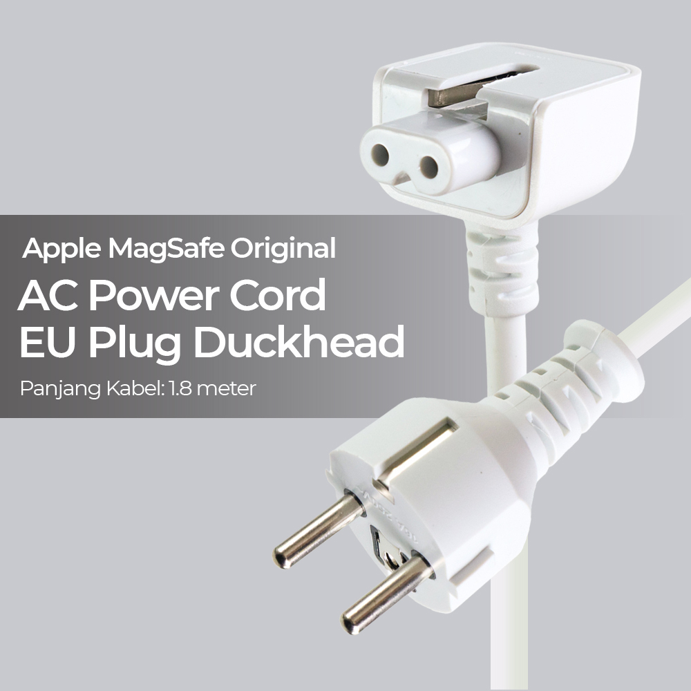 Apple MagSafe Original AC Power Cord EU Plug Duckhead(Volex Original) - White