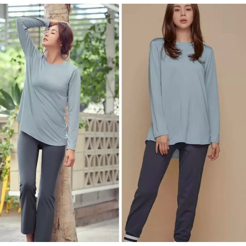 STL Hip Cover Long Top Blue