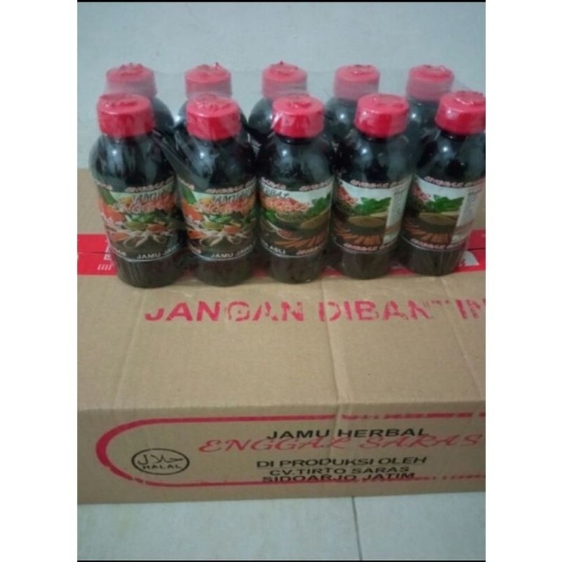 per karton 50 botol jamu herbal Enggal saras obat nyerri