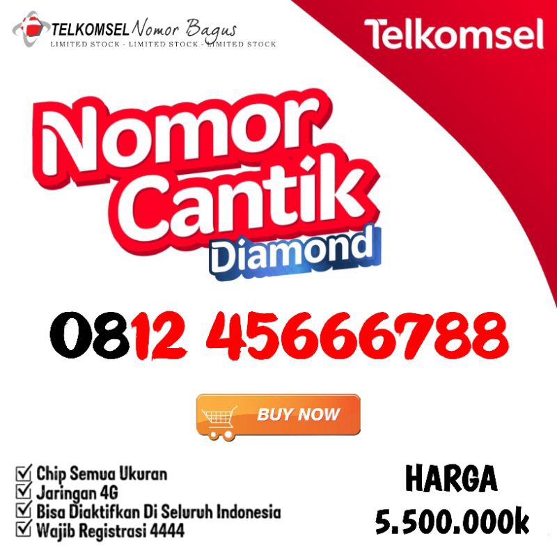 Nomor Cantik Simpati Nomer Kartu Perdana Telkomsel no hp 12345678