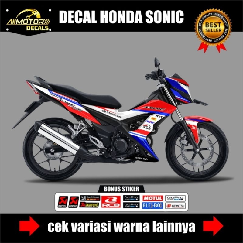 Decal FullBody Honda Sonic 150 Livery Racing / Striping Stiker Motor Sonic 150