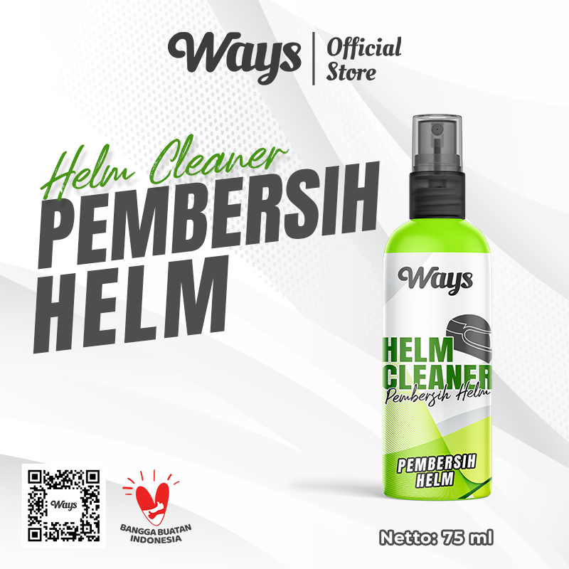 WAYS Pembersih + Parfum Helm Motor | Pengkilap Body Helm Kaca Visor Iridium dan Pengharum