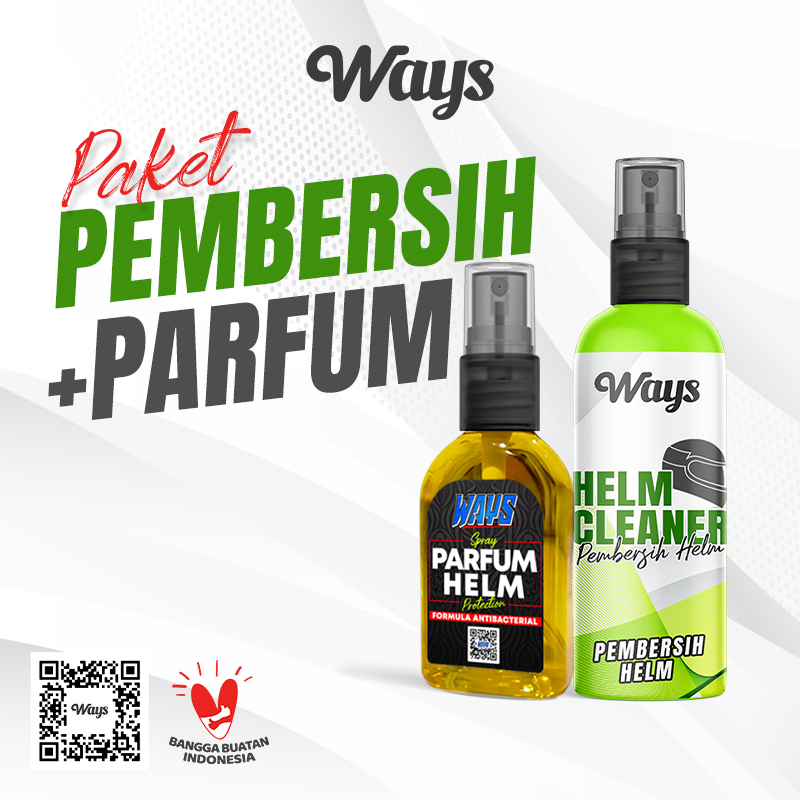 WAYS Pembersih Helm Body Visor Kaca - Parfum Pewangi Anti Bakteri Kuman Helmet Aksesoris Motor