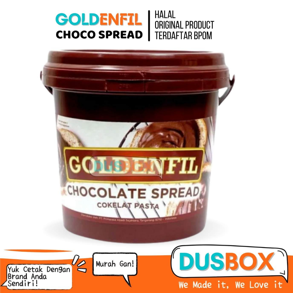 

Goldenfil Chocolate Spread / Selai Roti Bakar / Toping Roti / Selai Roti / Selai Coklat /Olesan Roti