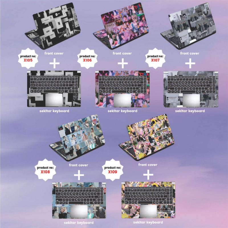 Garskin Laptop Anti Gores Day6 MyDay BTS BT21 Bangtan Army Jungkook RM Taehyung V Jimin Jin Suga JHope Premium Full set 10 12 13 14 15 inch  Acer Lenovo Asus Macbook Dell