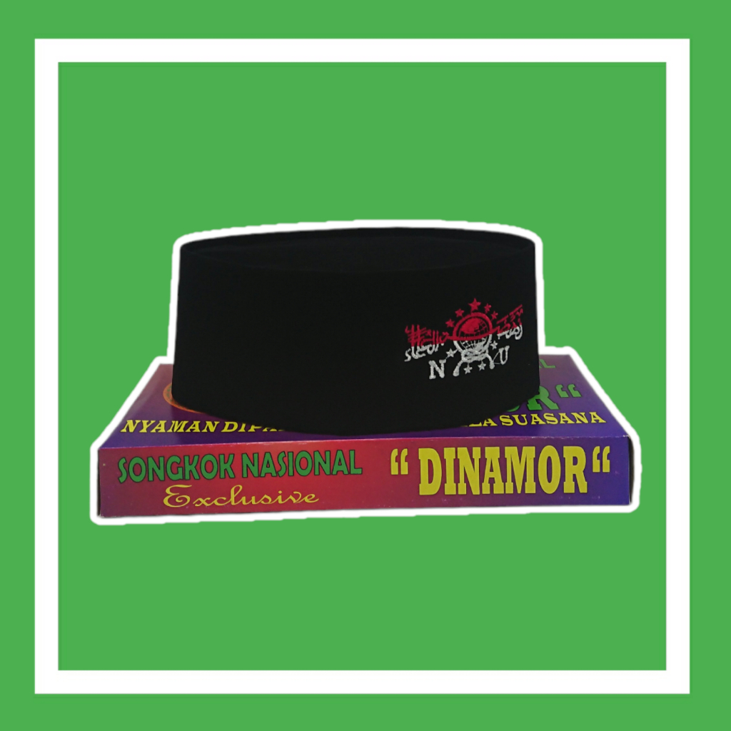 Songkok Dinamor NU Merah Putih / Songkok Dewasa /  Songkok Hitam Polos / Songkok Hitam /Songkok Puti