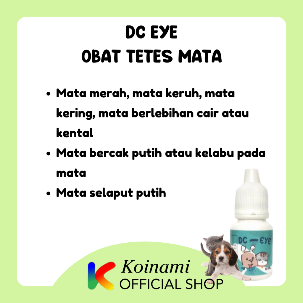 DC EYE OBAT TETES MATA KUCING ANJING / obat MATA KUCING ANJING / OBAT SELAPUT MATA PUTIH / btm