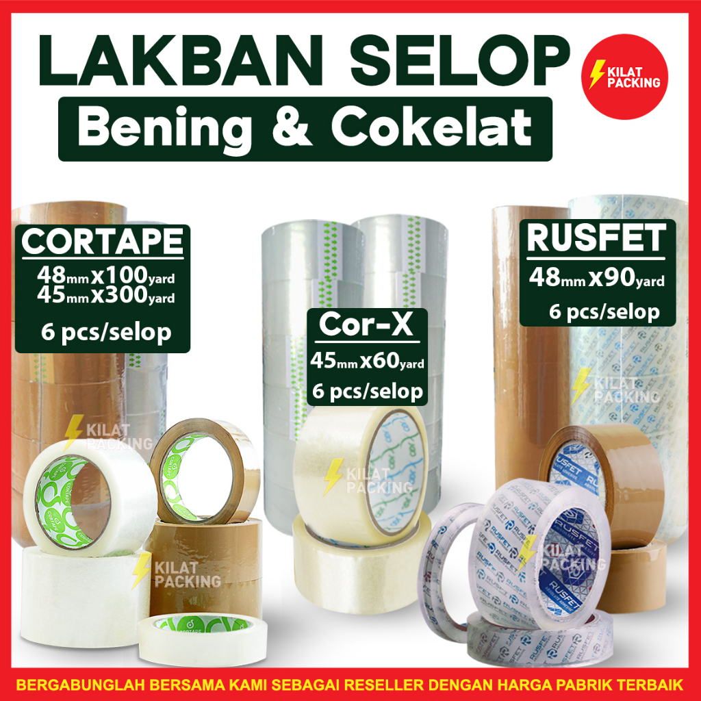 

Lakban Cortape Plakban Selotip Lakban Ekonomis Termurah Selop