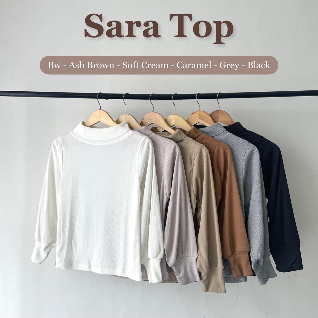 SARA Top | Atasan panjang polos bahan Rib [YEPPUOUTFIT]