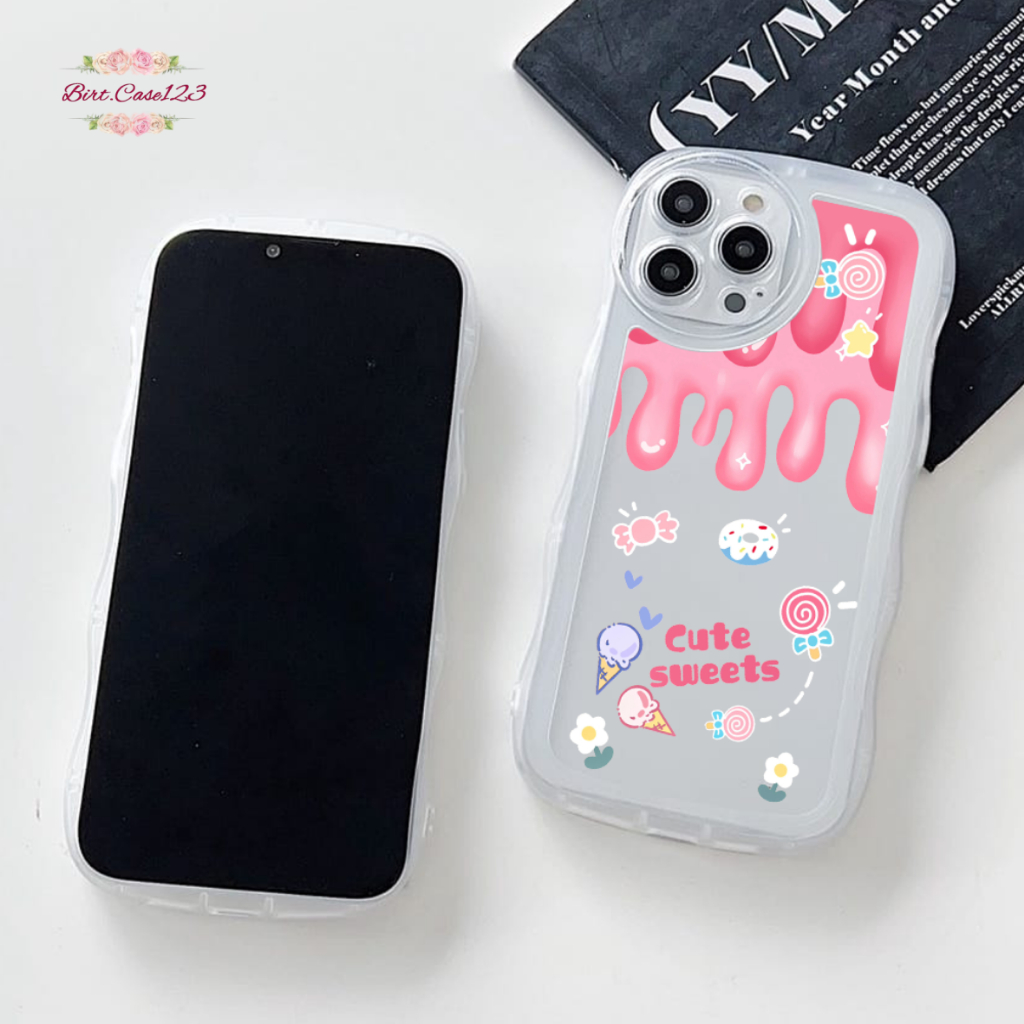 CUSTOM SOFTCASE WAVE GELOMBANG CLEAR CUSTOM SWEET FOR VIVO Y02 Y11 Y12 Y15 Y15S Y16 Y20 Y12S Y21 Y21S Y22 Y22S Y30 Y35 Y53 Y71 Y81 Y91 Y93 Y91C T1 S15E V5 V20 V25E PRO BC7548