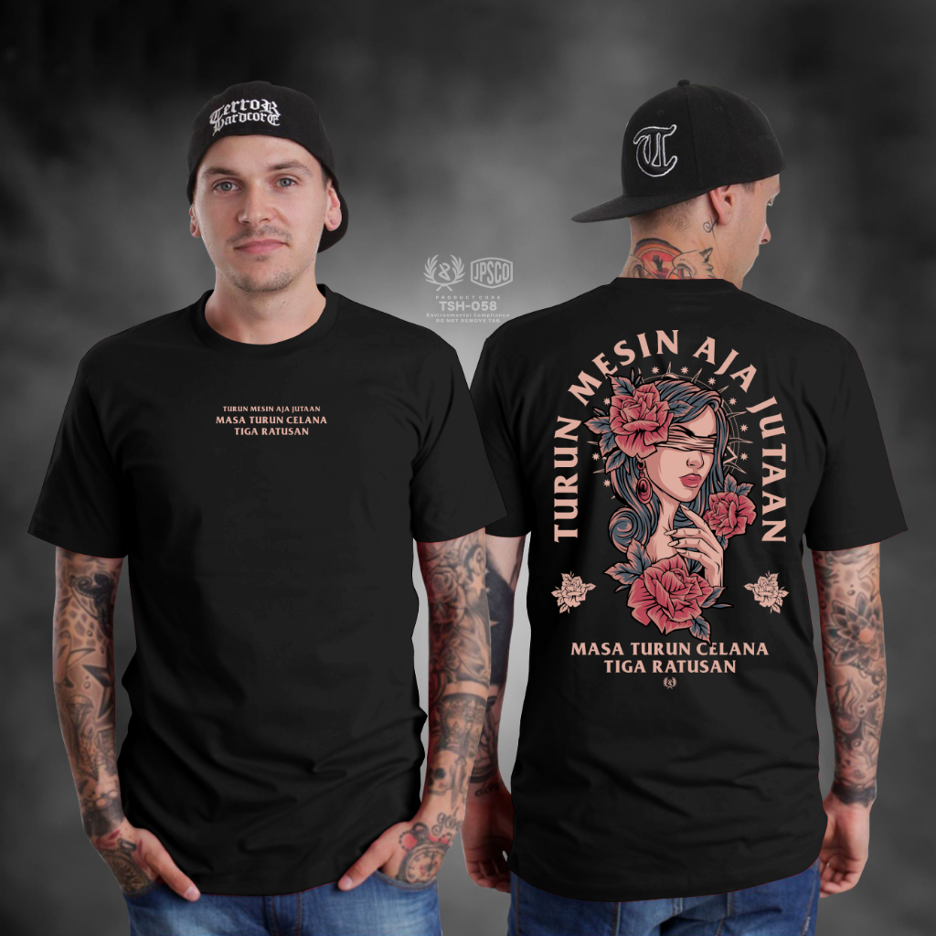 KAOS SATANIC TURUN MESIN AJA JUTAAN MASA TURUN CELANA TIGA RATUSAN KAOS PAKAIAN PRIA TERBARU