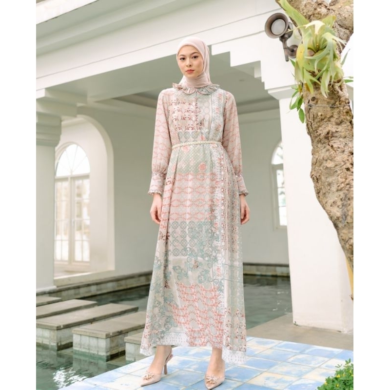 NISKALA DRESS BRICK L BY MUDA OFFICIAL BOOKED ❌️❌️❌️❌️