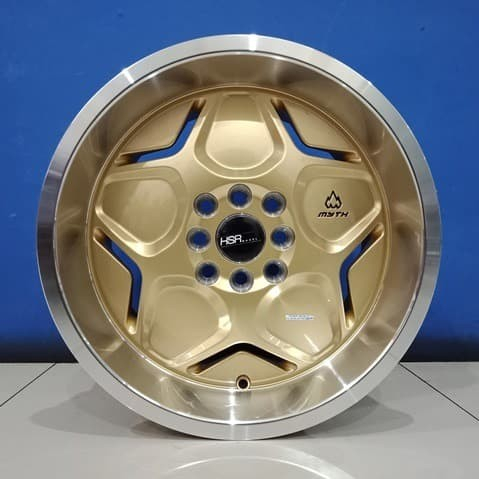 velg mobil racing avanza Yaris Jazz Rs - HSR MYTH04 R16 gold celong