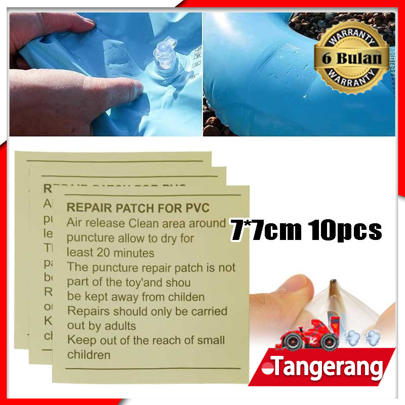 10Pcs/set Repair Patch Lem Kasur Angin PVC Tahan Air Lem Sofa Angin Lem Repair Kit