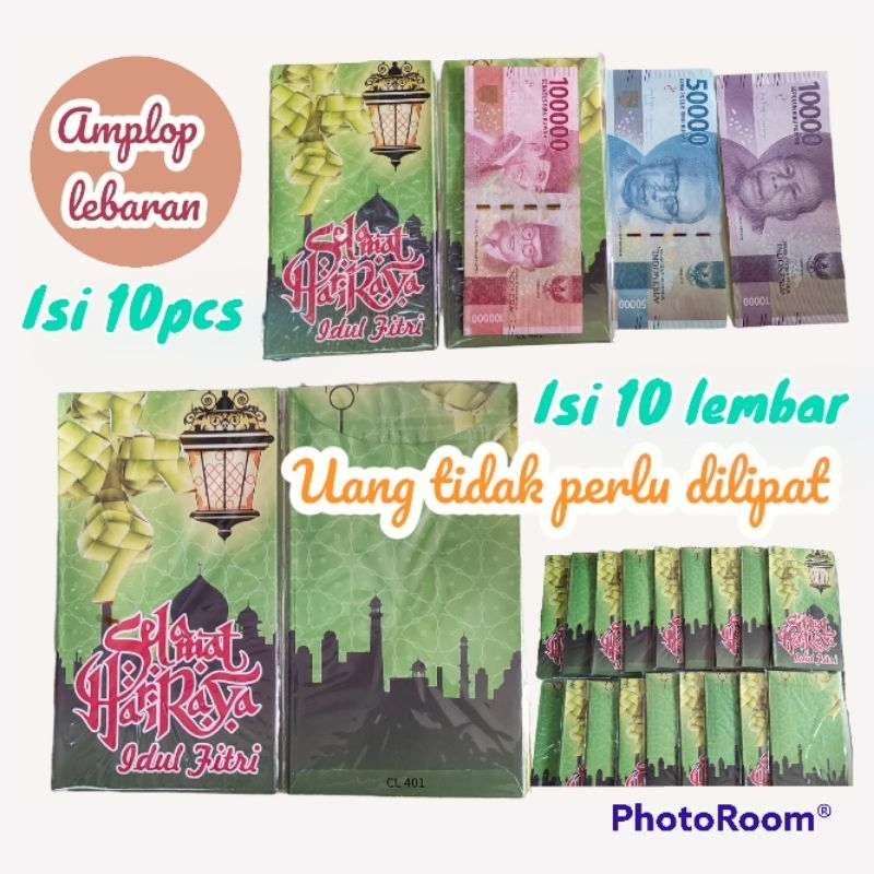 

10pcs Amplop Lebaran Panjang uang tidak perlu dilipat