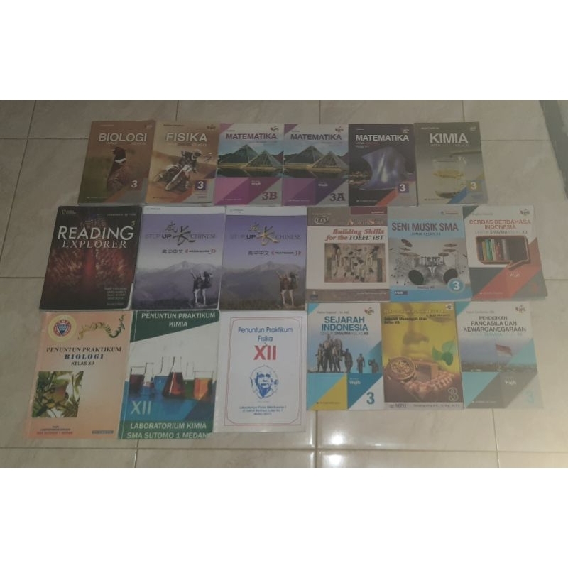 set buku SUTOMO SMA kelas 3 IPA / 12 XII MIA bekas lengkap