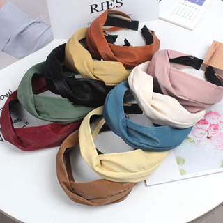 GO!BD1130 Bandana Serut Wanita Bando Scrunchie Korea Headband Kain Satin Kerut Cantik Fashion