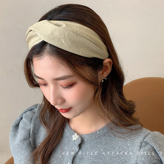 GO!BD1130 Bandana Serut Wanita Bando Scrunchie Korea Headband Kain Satin Kerut Cantik Fashion