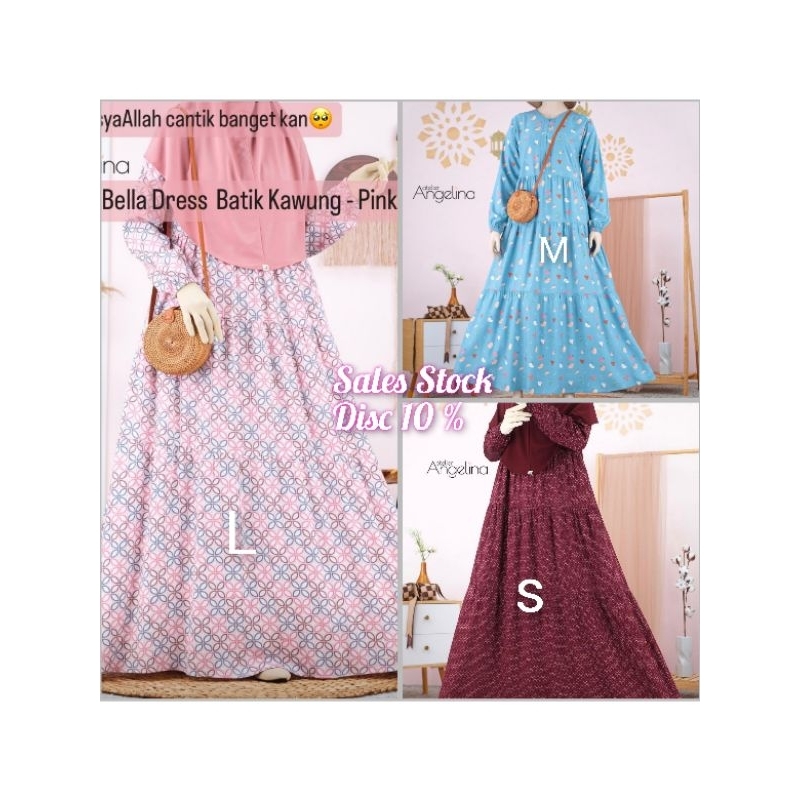 Sale Stock Atelier Angelina Diskon Termurah Bella Kawung Pink Smiley Maroon Blue Wood