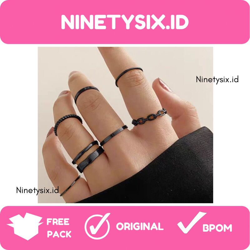 CINCIN Ring 7 Set roger ring alloy  unisex cincin aesthetic Simple Gaya Wanita Korea / Cincin Wanita 7pcs in 1 7in1