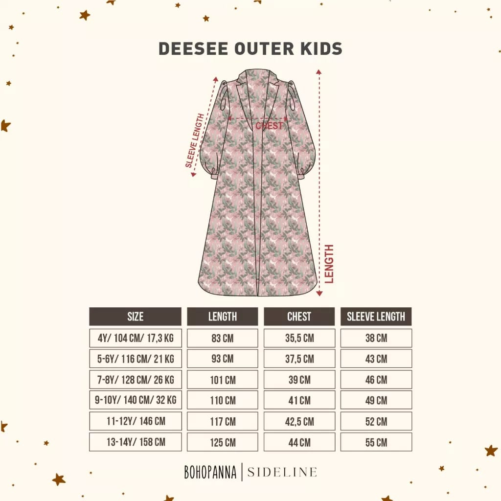 BOHOPANNA X SIDELINE DEESEE KIDS - BOHOPANNA SET ANAK PEREMPUAN