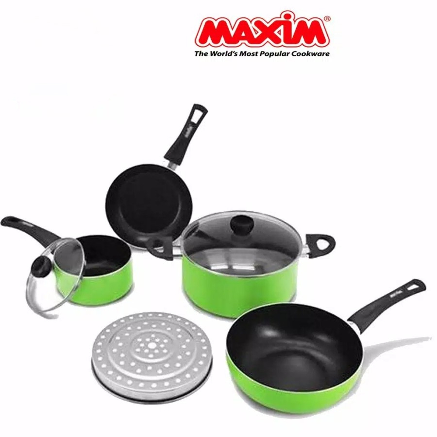 Maxim Panci Set Teflon New Halania Set 7 Piece Set Free Packing EXSTRA Aman