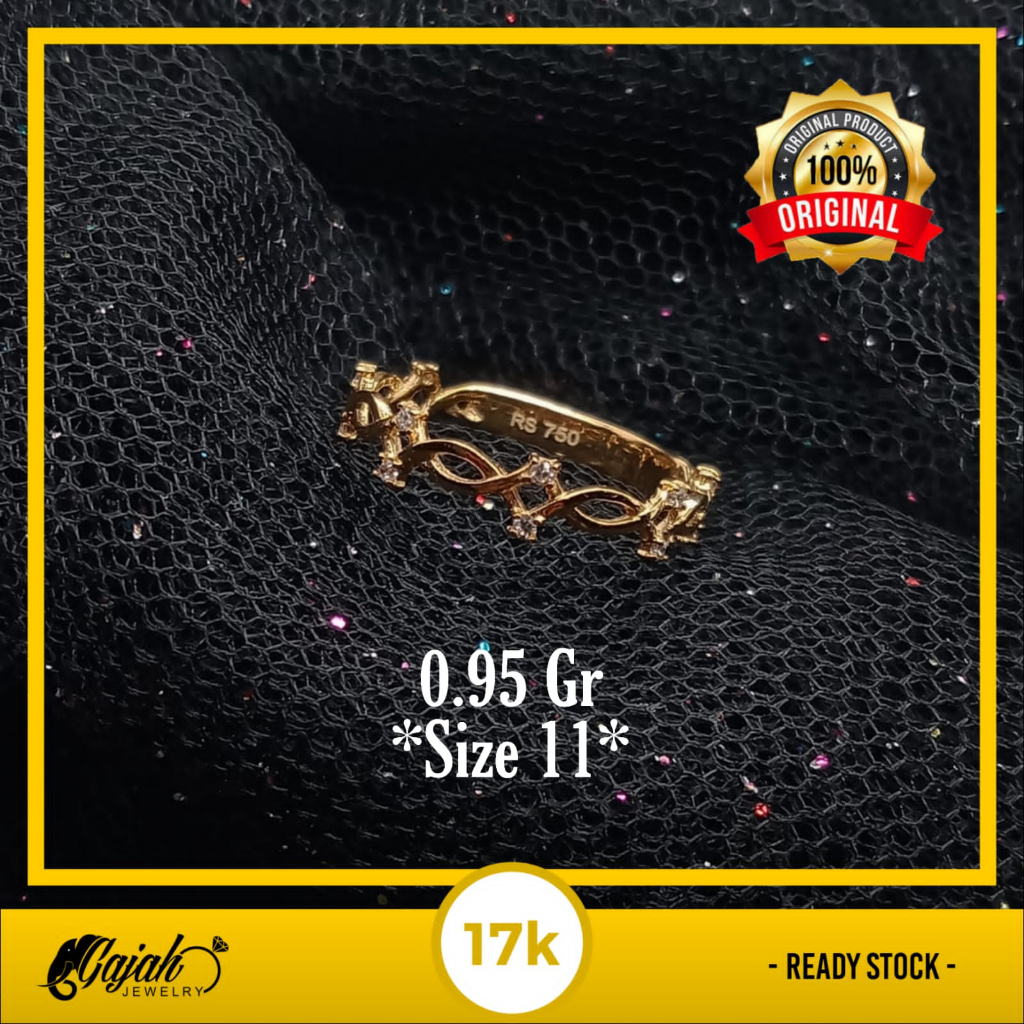 Cincin Emas 17K - 0.95 Gr Kadar 750 - 4685