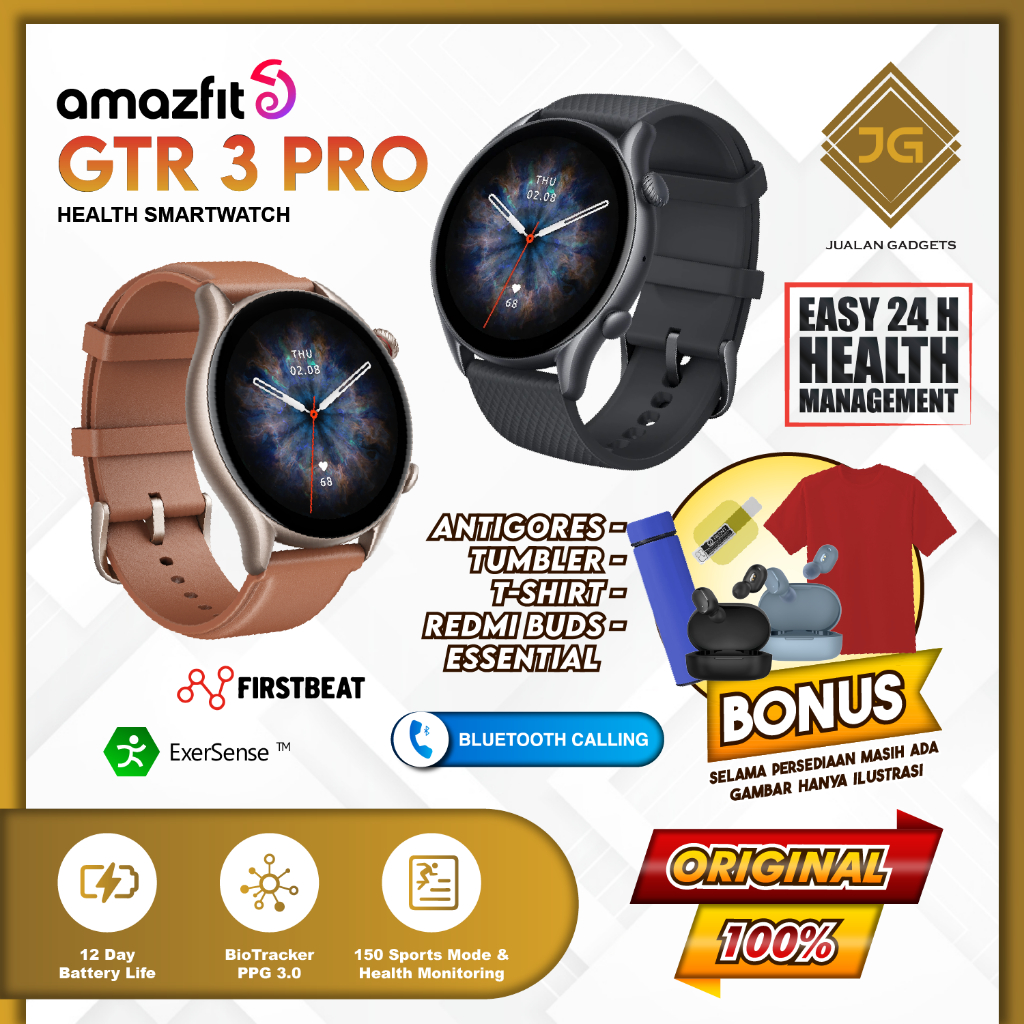 Amazfit GTR 3 Pro Smartwatch Fashion Business Watch - Garansi Resmi