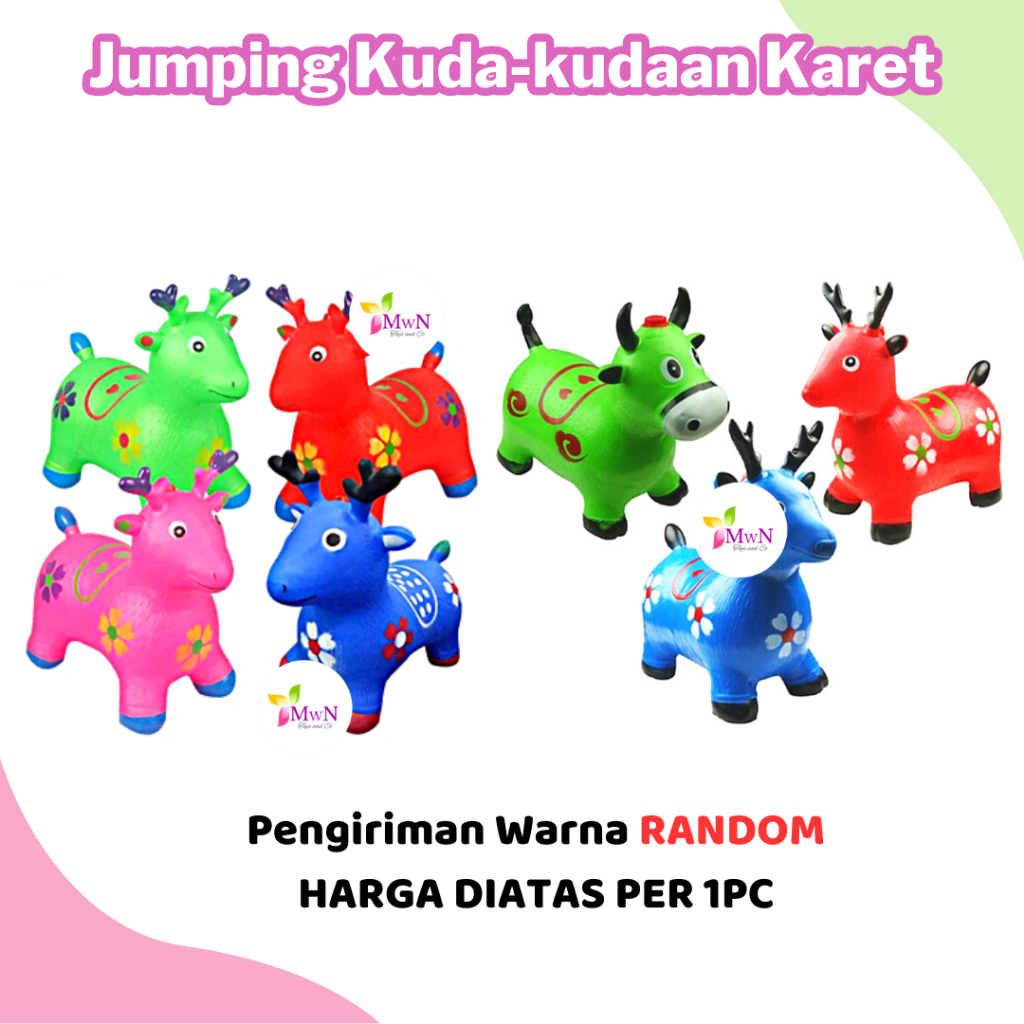 mwn.toys Jumping Animal / Kuda Kudaan Karet ( ada musik dan lampu )