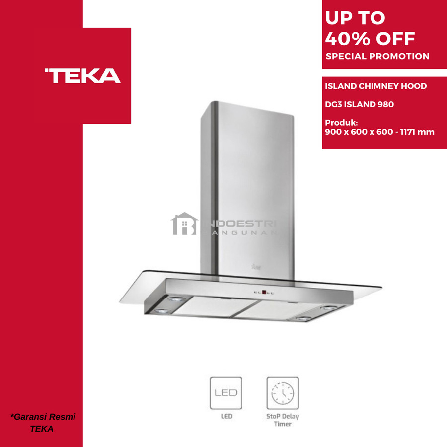 Chimney Island Hood Teka DG3 ISLAND 980 / Cooker Hood Island Teka 90cm