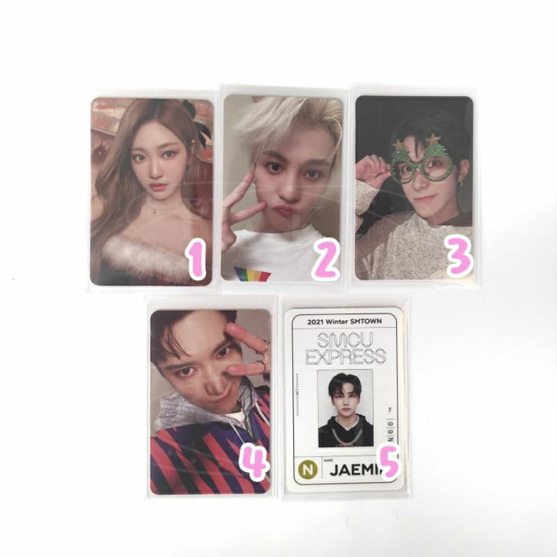 Various SM Artist Photocard Aespa Wayv Nct dream smcu pc hendery yangyang ten jaemin ning ning pink 