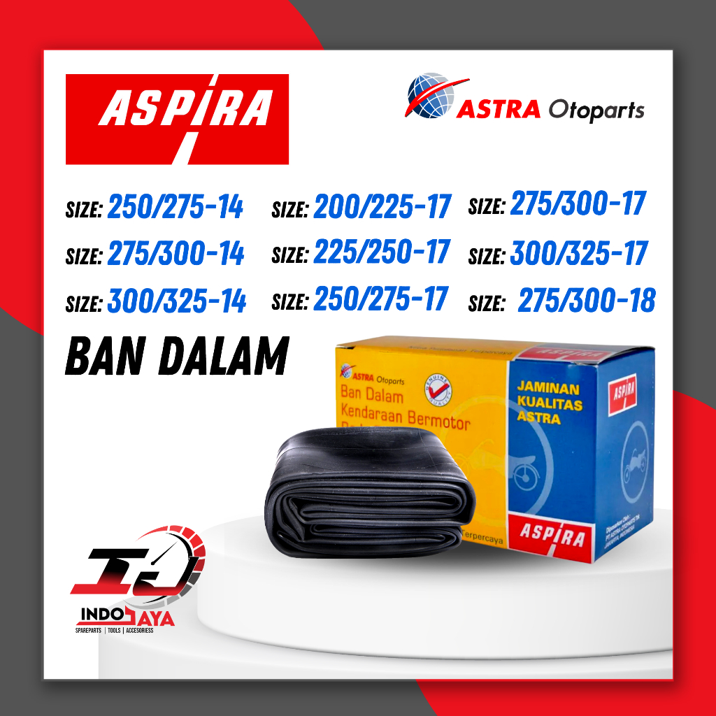 [BAYAR DI TEMPAT] BAN DALAM ASPIRA RING 14 / 17 / 18 / ASPIRA BAN DALAM MOTOR 70/90 - 80/90 - 90/90 